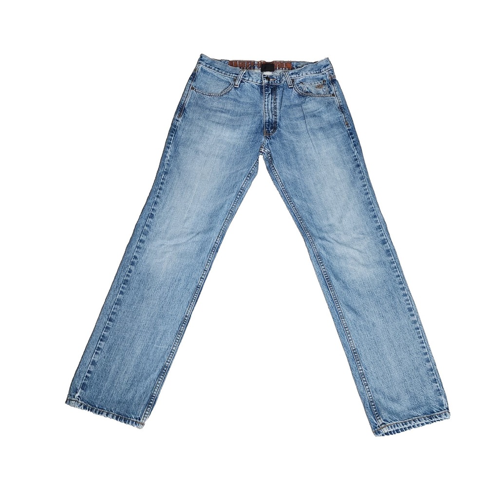 Harley-Davidson Jeans 34x34 Blue‎ Denim Straight Faded Distress Grunge Skater